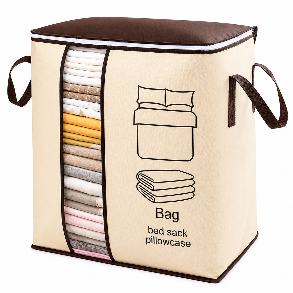 Large Non-Woven Portable Clothes Storage Bag Organizer