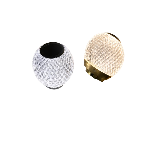 Crystal LED Table Lamp – Decorative Night Light with Pattern Projection