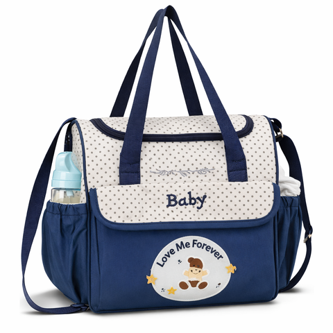 Unisex Large Baby Bag Pink 16x12 In – Spacious Waterproof Diaper Bag for Moms