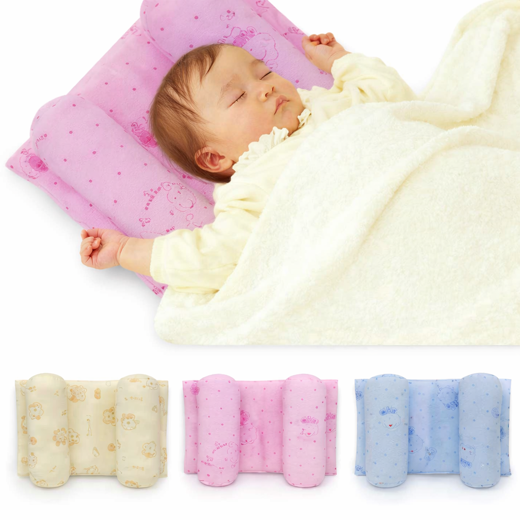 Baby Nursing Pillow – Soft Cotton Adjustable Feeding Pillow for Breastfeeding Support (Pink, Blue, Yellow)