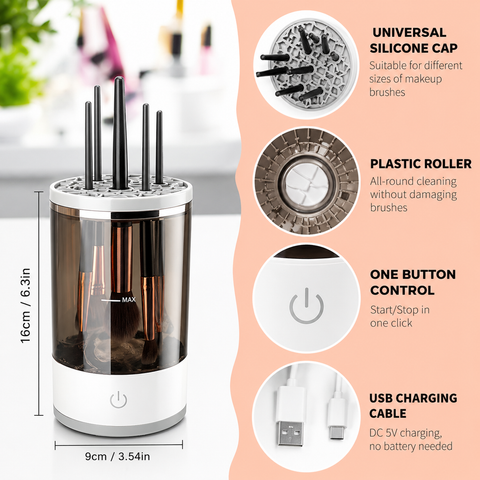 Electric Makeup Brush Cleaner – USB Rechargeable Cleaning Machine