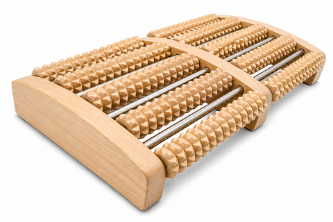 Wooden Foot Massager Roller – Acupressure Foot Therapy Tool