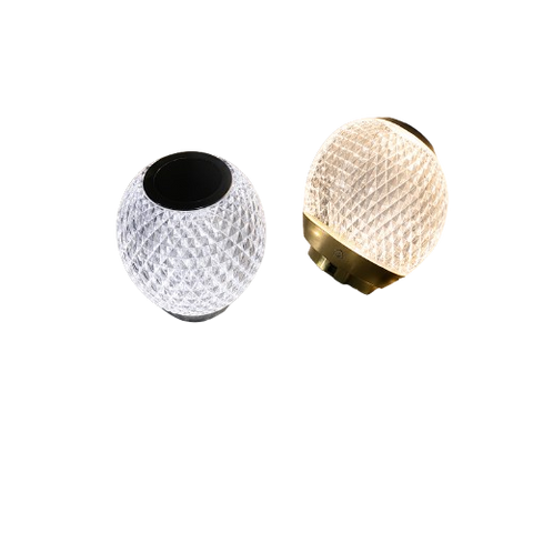 Crystal LED Table Lamp – Decorative Night Light with Pattern Projection