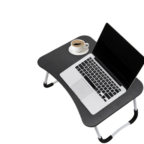 Portable Laptop Table – Foldable Bed Desk with Cup Holder