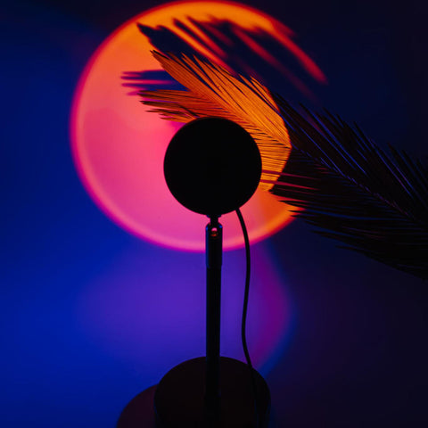 Sunset Projection Lamp – LED RGB Mood Light with 360° Rotation for Bedroom, Photography & Aesthetic Room Decor